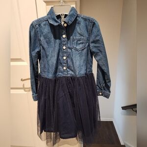 Oshkosh Toddler denim/tutu dress. Size 4
